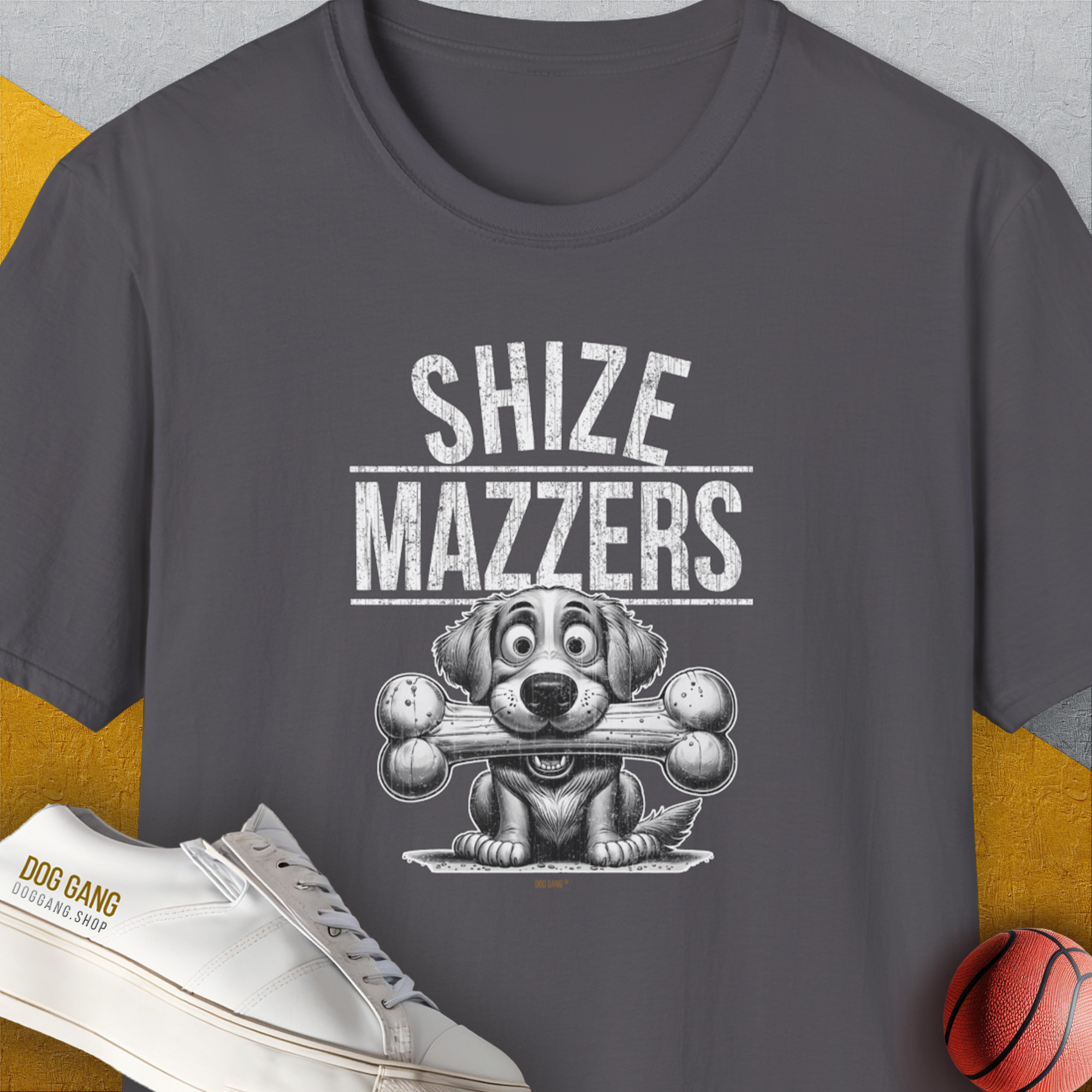 Shize Mazzers, Volume 4, Unisex T-Shirt-Charcoal, Design by Dog Gang
