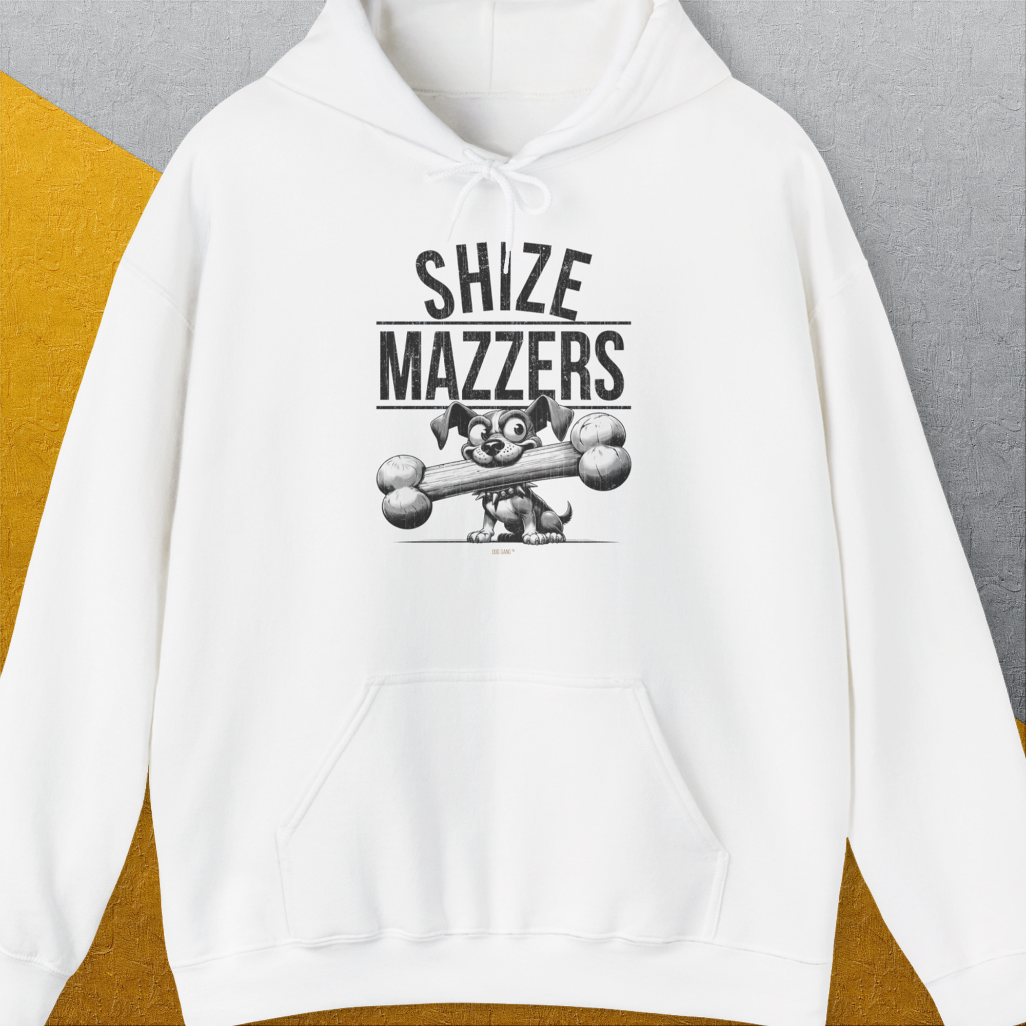 Shize Mazzers, Volume 1, Unisex Hoodie-White, a cool and stylish design with a funny saying from Dog Gang