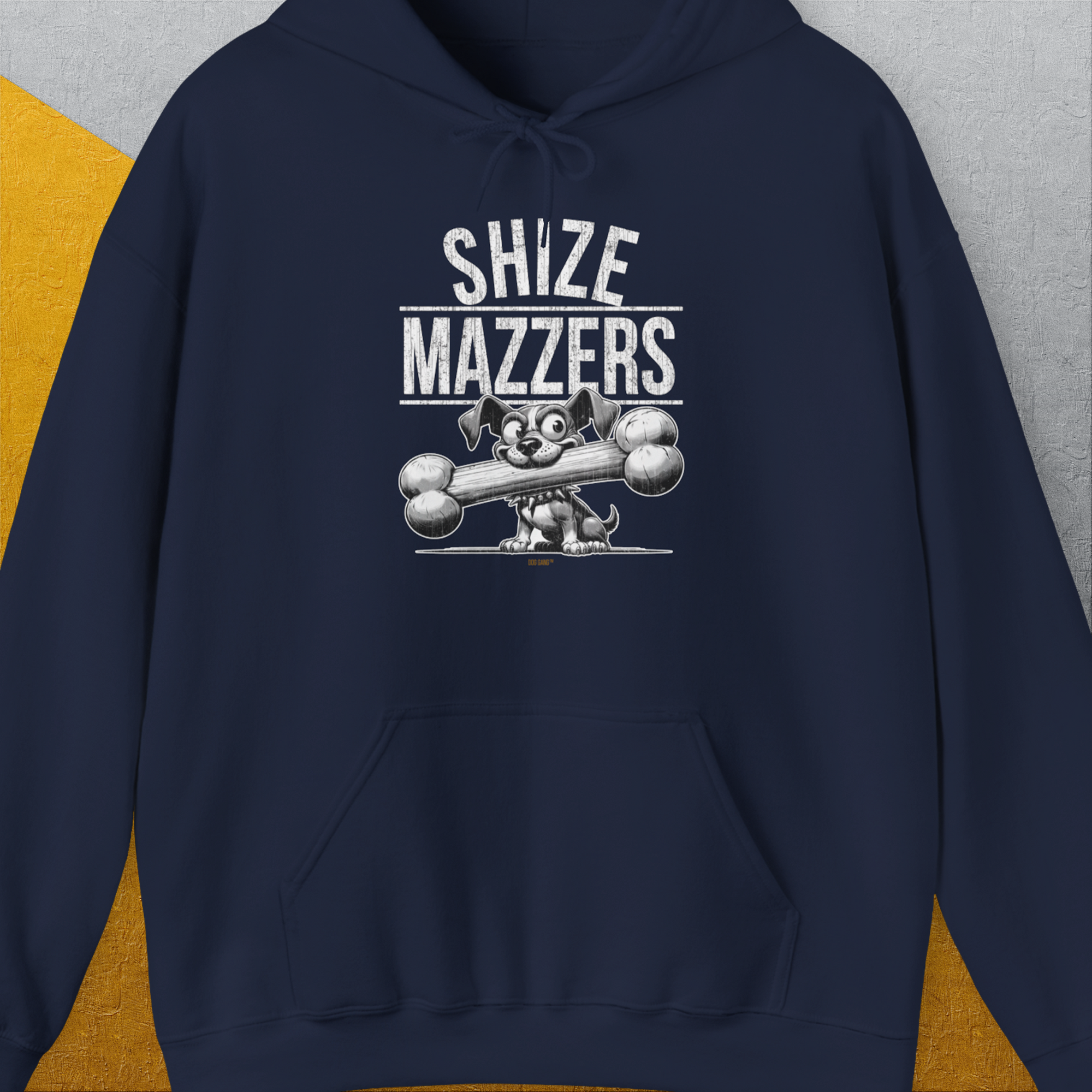 Shize Mazzers, Volume 1, Unisex Hoodie-Navy, Design by Dog Gang
