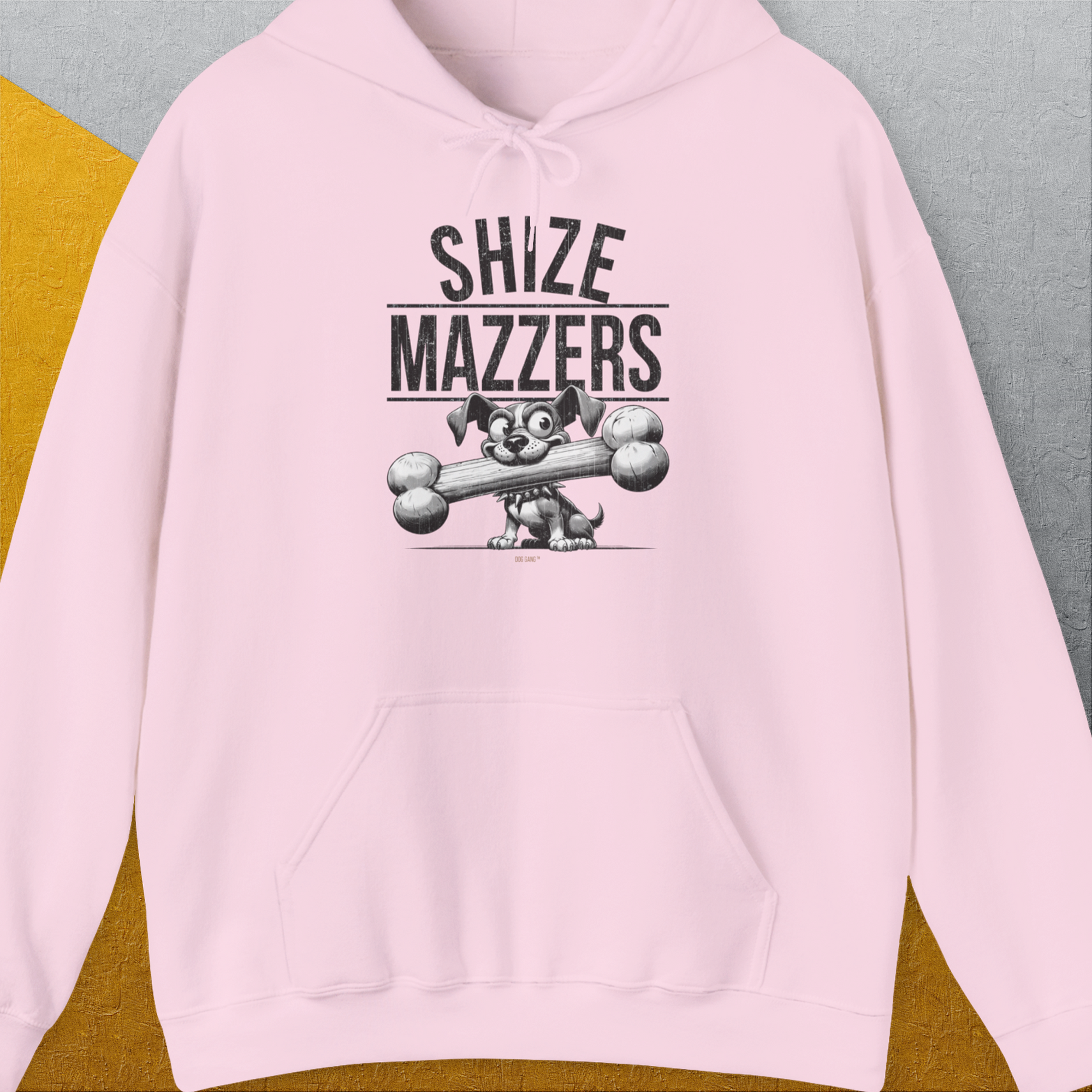 Shize Mazzers, Volume 1, Unisex Hoodie-Light Pink, Design by Dog Gang