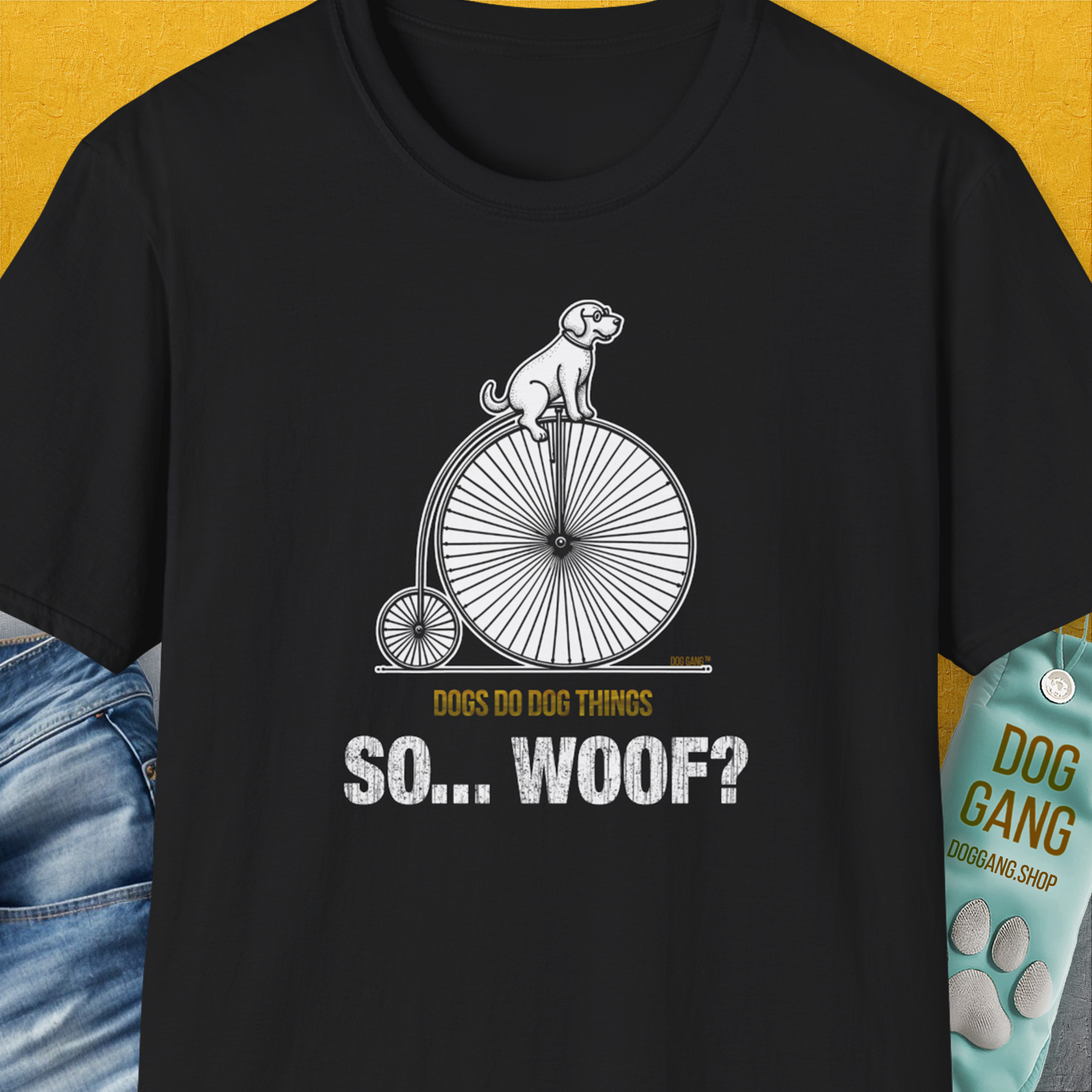 So... Woof? Volume 3, Unisex T-Shirt-Black, Design by Dog Gang