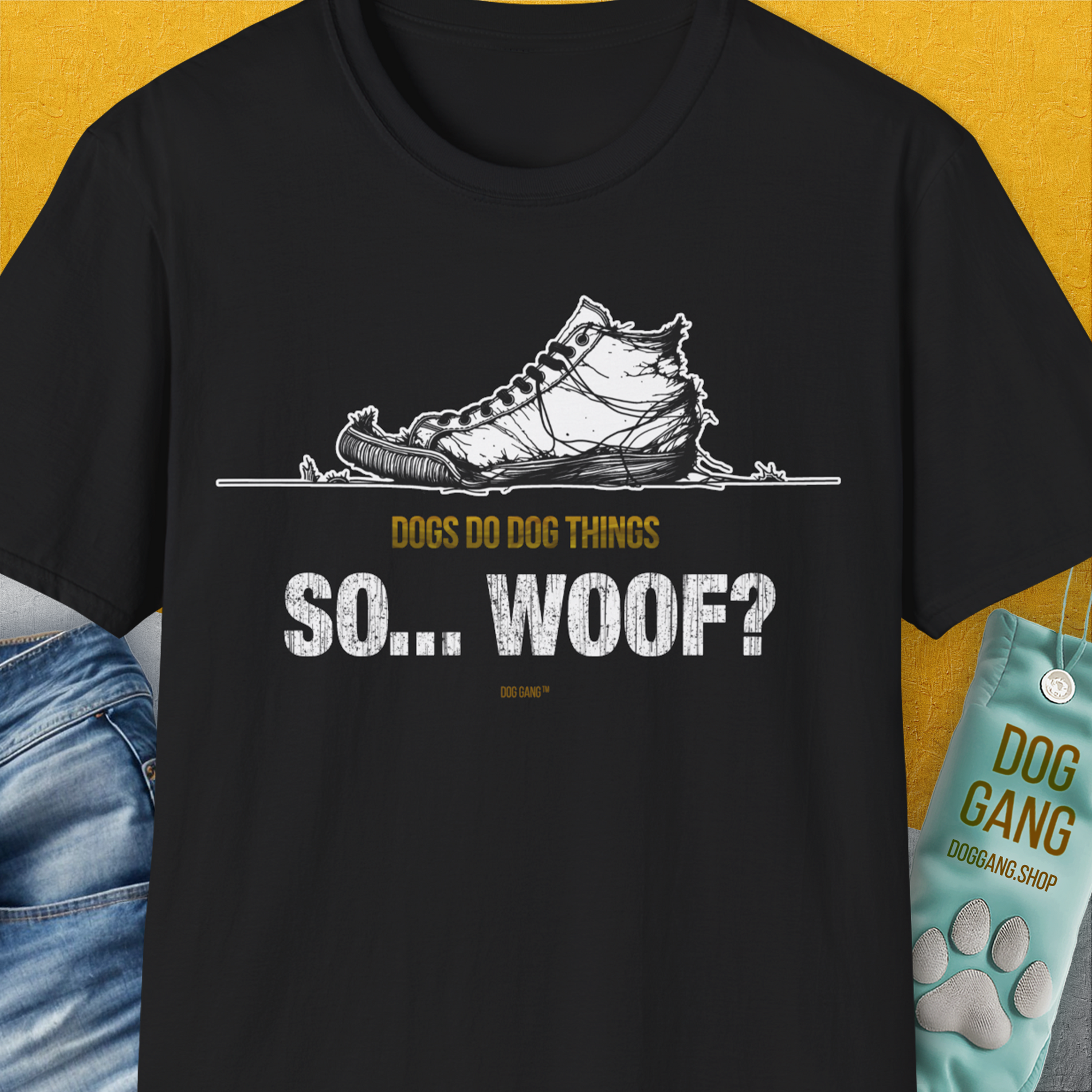 So... Woof? Volume 4, Unisex T-Shirt-Black, Design by Dog Gang