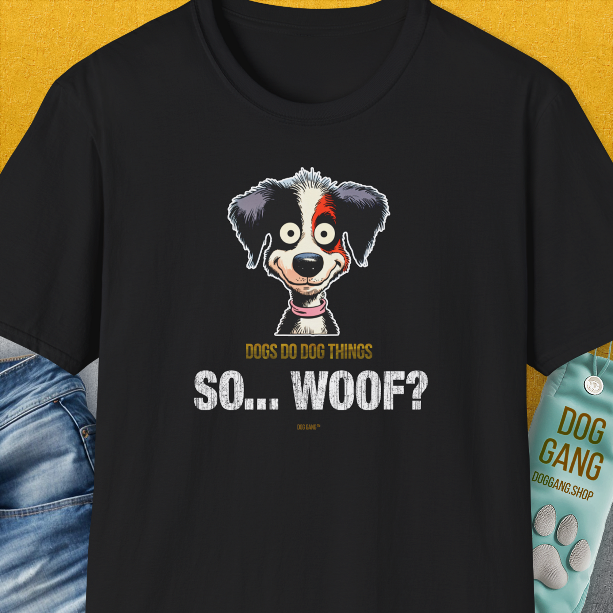 So... Woof? Volume 5, Unisex T-Shirt-Black, Design by Dog Gang