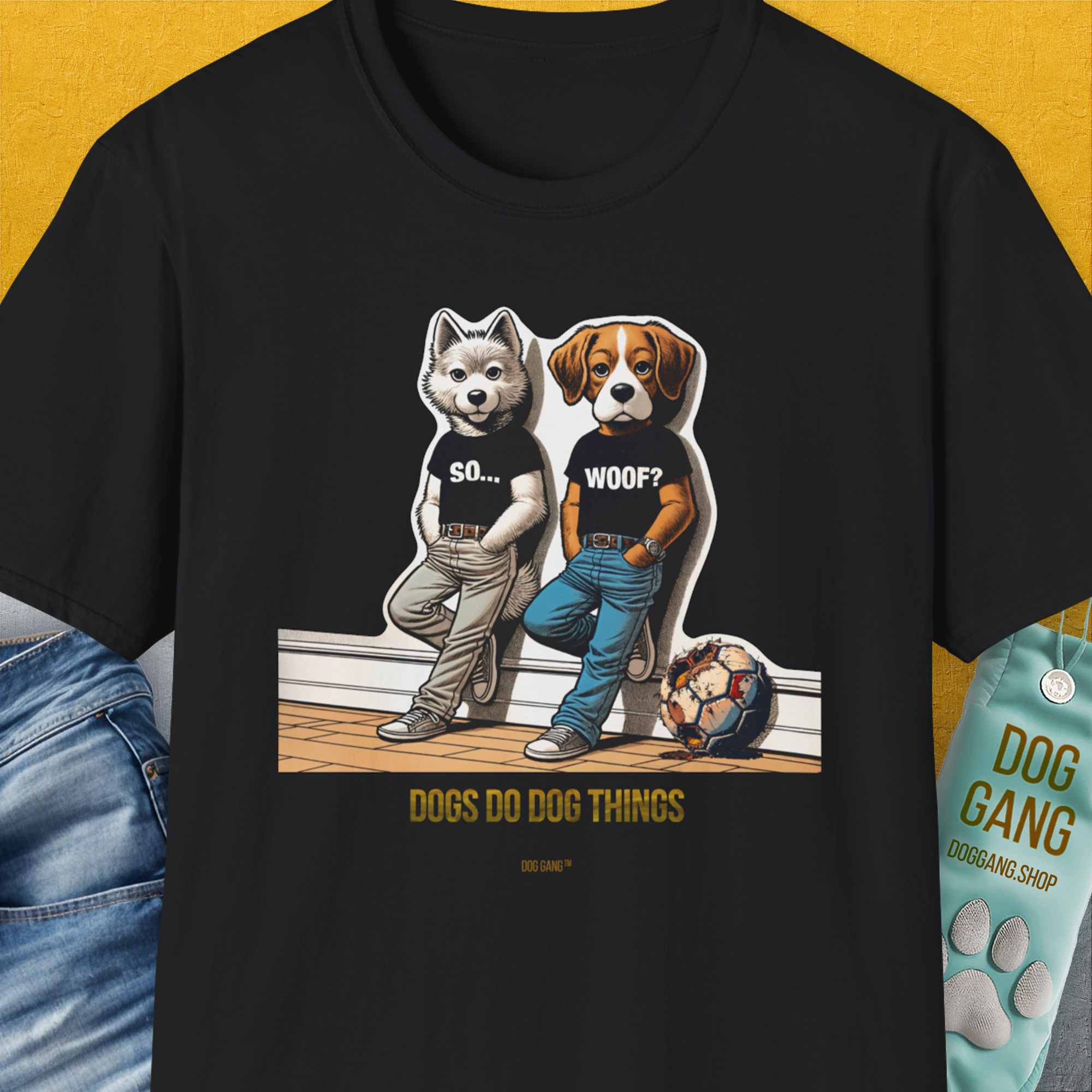 So... Woof? Volume 6, Unisex T-Shirt-Black, Design by Dog Gang