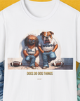 So... Woof? Volume 7, Unisex T-Shirt-White. A perfect gift for dog lovers and dog owners. Design by Dog Gang