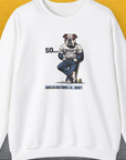 So... Woof? Volume 1, Unisex Sweatshirt-White, a cool design with a funny saying from Dog Gang