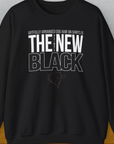 Volume 1 black unisex sweatshirt features: Artfully arranged dog hair on shirts is the ultimate new black, adorned with a charming heart sketch. Designed by Dog Gang.