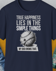 True Happiness Series One, Volume 1, Unisex T-Shirt-Navy-originelles und lustiges Hundeshirt, Design by Dog Gang