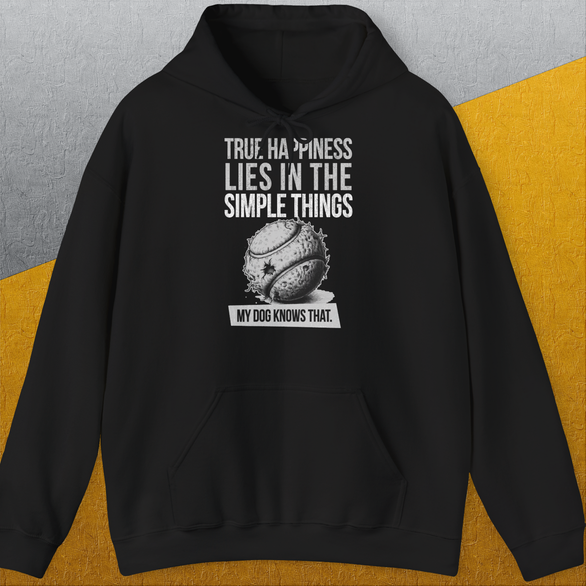 True Happiness Series One, Volume 1, Unisex Hoodie-Black, a cool and stylish design with a funny saying from Dog Gang