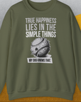 True Happiness Series One, Volume 1, Unisex Sweatshirt-Military Green, Design by Dog Gang