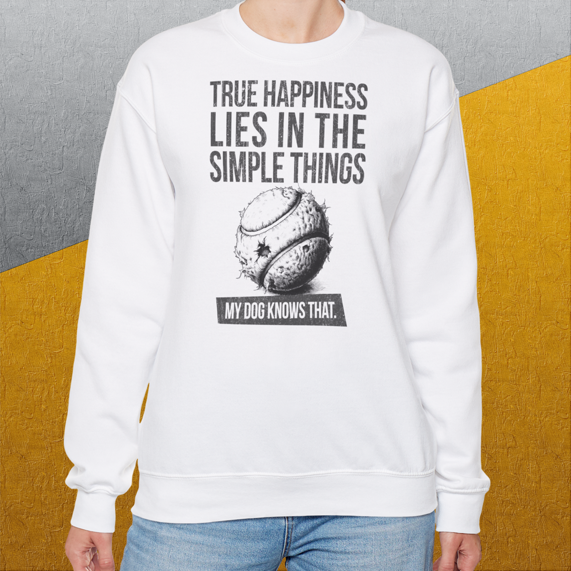 True Happiness Series One, Volume 1, Unisex Sweatshirt-. For dog lovers. Design by Dog Gang