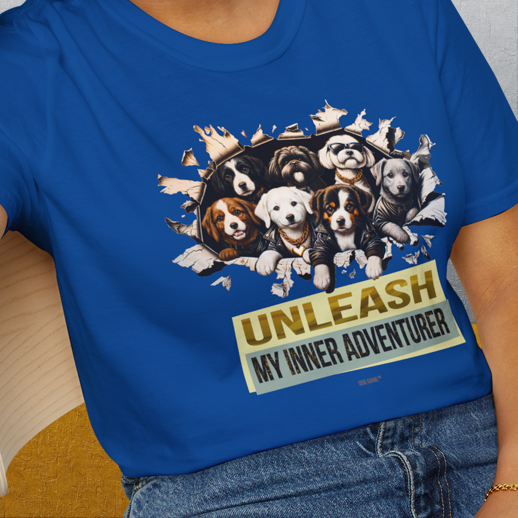 Unleash-Series (My Inner Adventurer), Volume 2, Unisex T-Shirt-, a fun and stylish design for dog lovers from Dog Gang