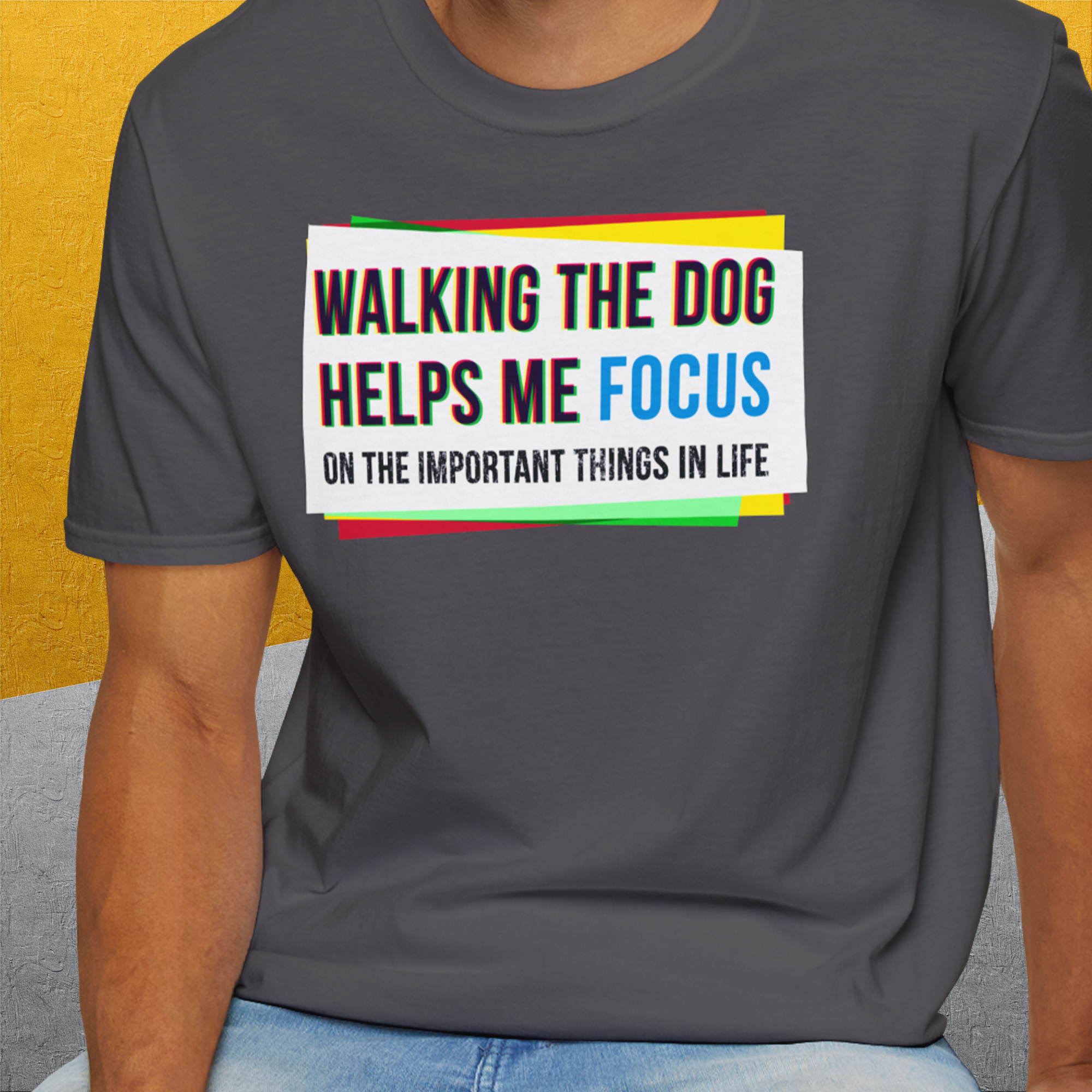 Walking The Dog Series One, Volume 1, Unisex T-Shirt-. For dog lovers and dog owners. Design by Dog Gang