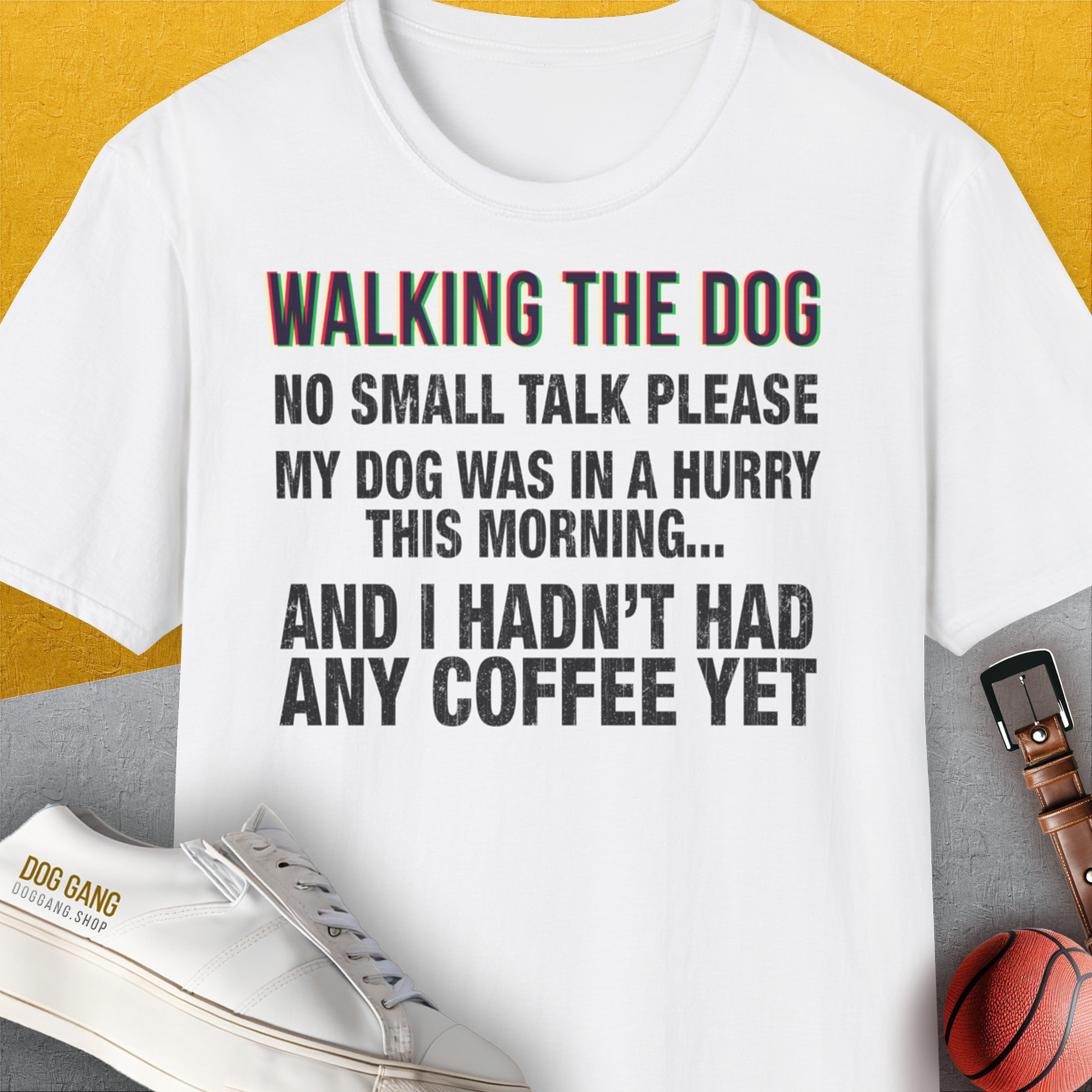 Walking The Dog Series One, Volume 2, Unisex T-Shirt-White, Design by Dog Gang