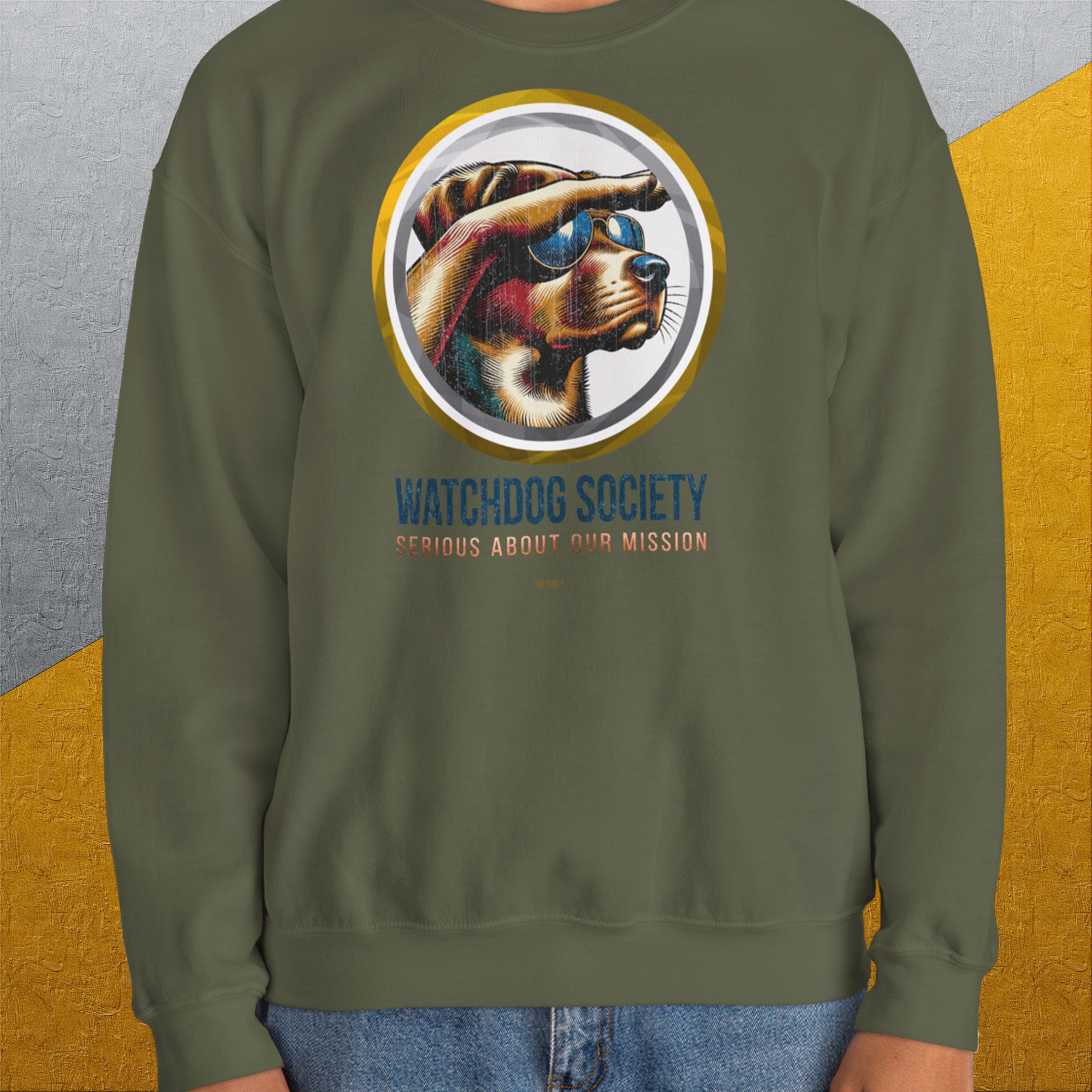 Watchdog Society Series, Volume 1, Unisex Sweatshirt-originelles und witziges Shirt mit Hund, Design by Dog Gang