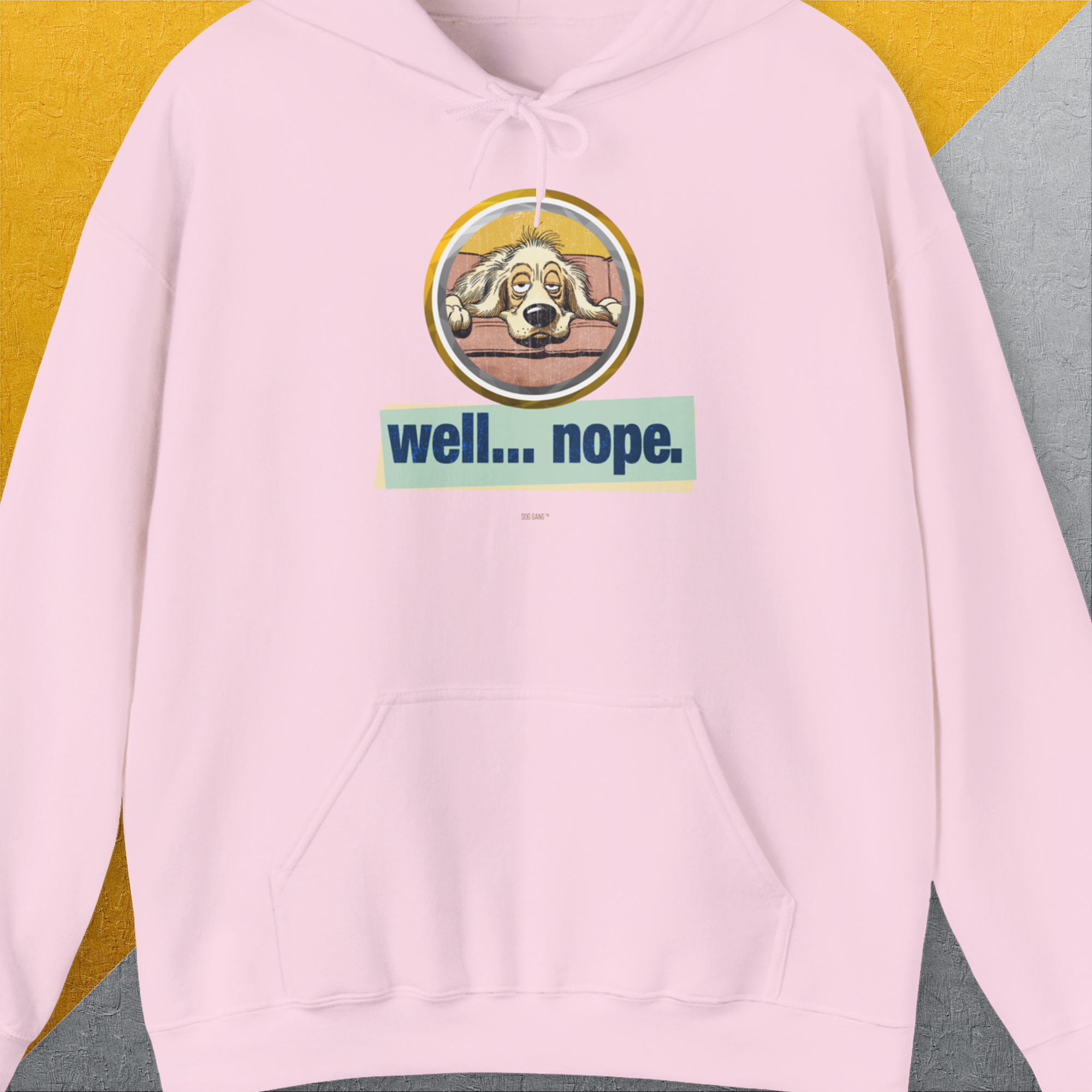 Well... Nope. Volume 2, Unisex Hoodie-Light Pink, Design by Dog Gang