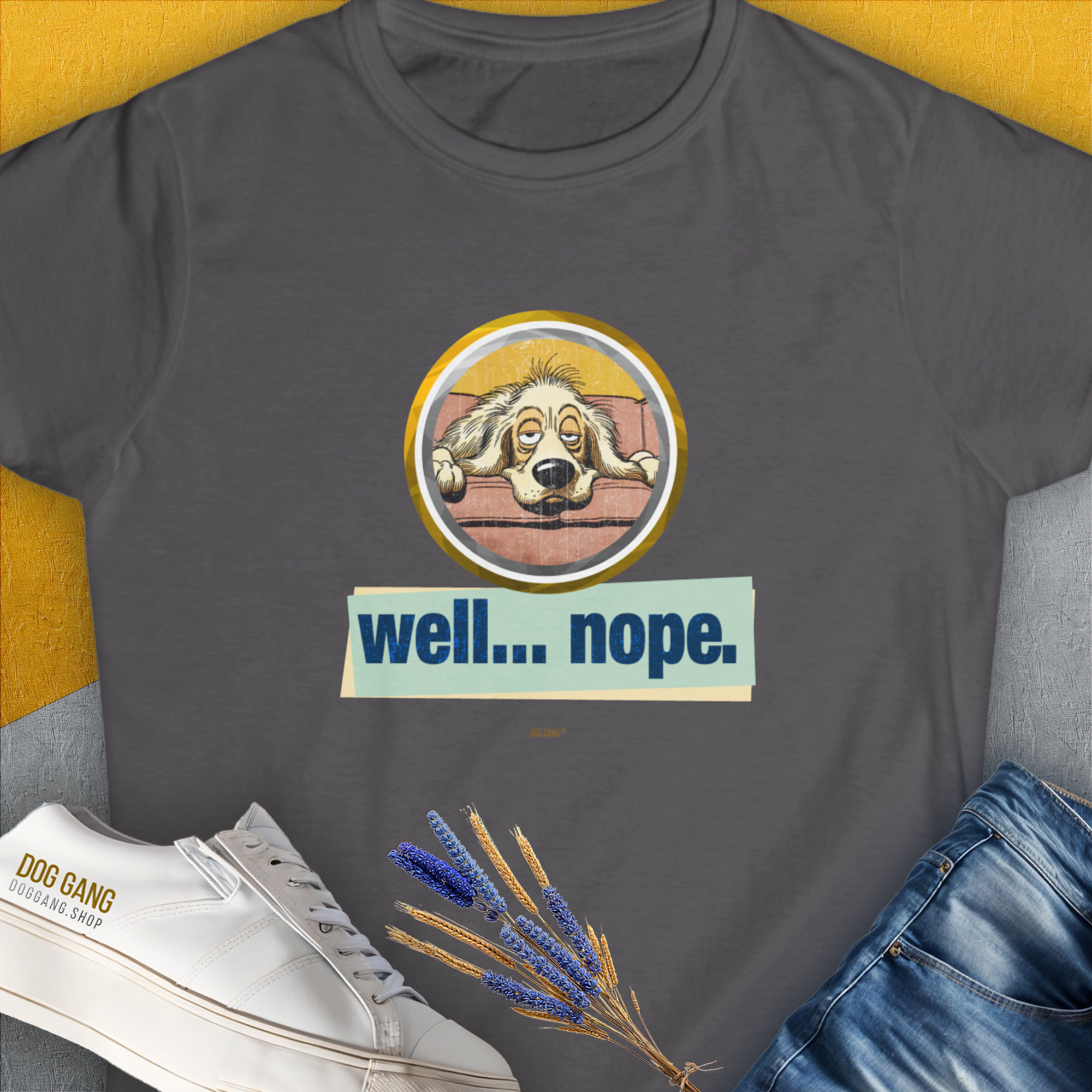 Well... Nope. Volume 2, Women's T-Shirt-Charcoal. A dog-themed Design from Dog Gang