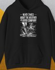 Who Cares About The Weather When You're In Good Company, Volume 1, Unisex Hoodie-Black- Lustiger Spruch mit Hund. Bequemes und weiches Kapuzen-Sweatshirt. Für Hundefreunde, in- und outdoor. Design by Dog Gang
