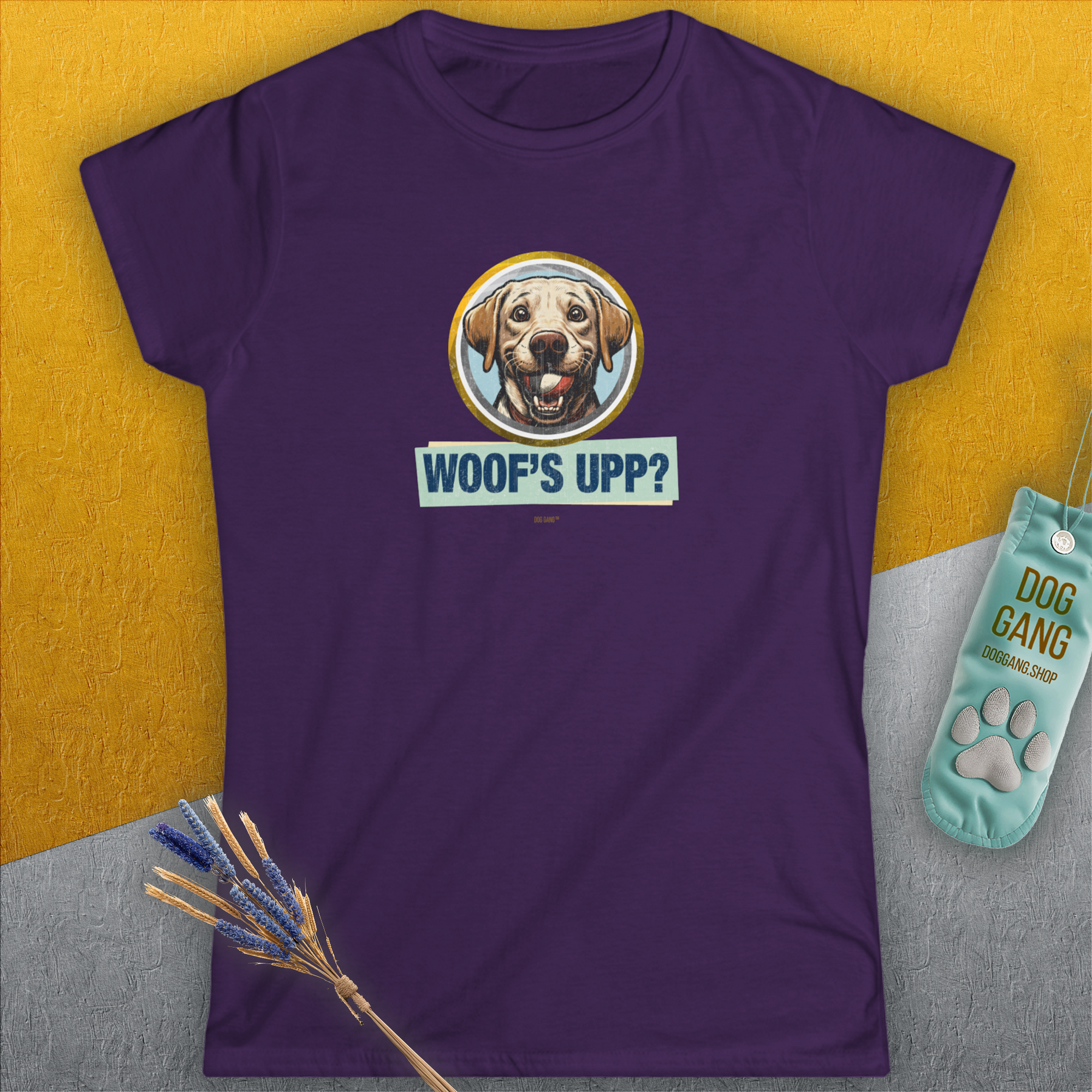 Woof's Upp? Volume 3, Women's T-Shirt-, a fun and stylish design for dog lovers from Dog Gang